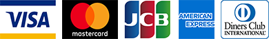 VISA・mastercard・JCB・AMERICAN EXPRESS・Diners Club